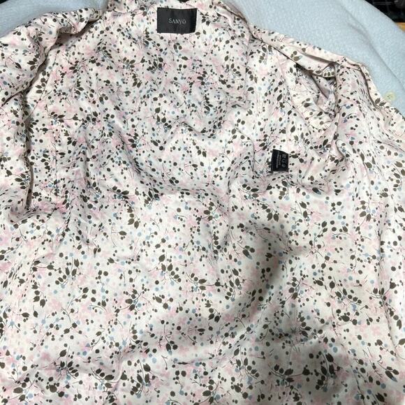 Sanyo Light Blue Double Breasted Wool and Cashmere Blend Pea Coat Women's Size 4 - Picture 9 of 13